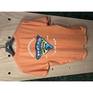 Columbia PFG Orange Men's T-Shirt Large